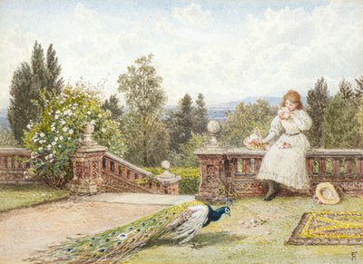 Het terras door Myles Birket Foster