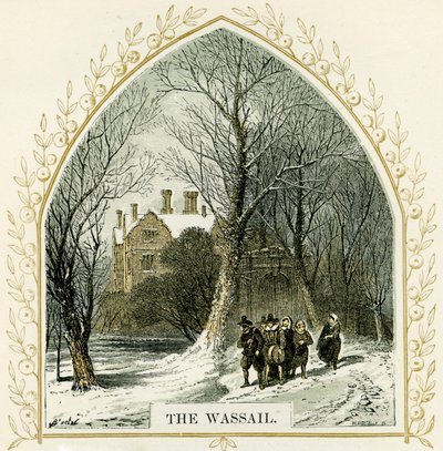 De Wassail - illustratie door Birket Foster door Myles Birket Foster
