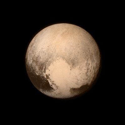 Pluto gezien vanaf het New Horizons-ruimtevaartuig door NASA Images