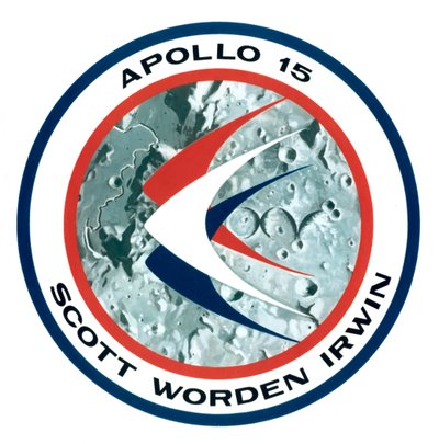 Het insigne van de Apollo 15 maanmissie, 1971 door NASA Images