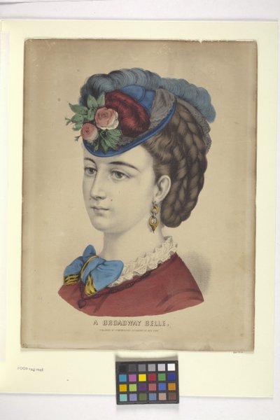 Een Broadway-schoonheid door N. and Ives J.M. (1824 95) Currier
