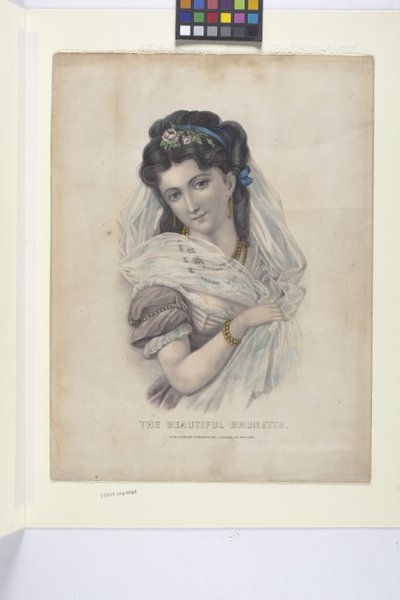 Mooie brunette door N. and Ives J.M. (1824 95) Currier