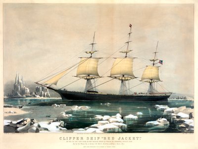 Clipper Ship Red Jacket door Currier & Ives door Currier and Ives