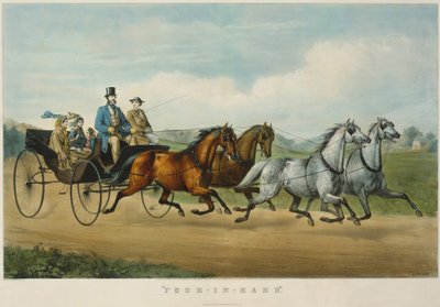 Vier-in-hand door Currier and Ives