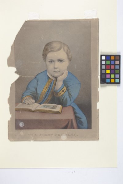 De eerste leerling door N. and Ives J.M. (1824 95) Currier