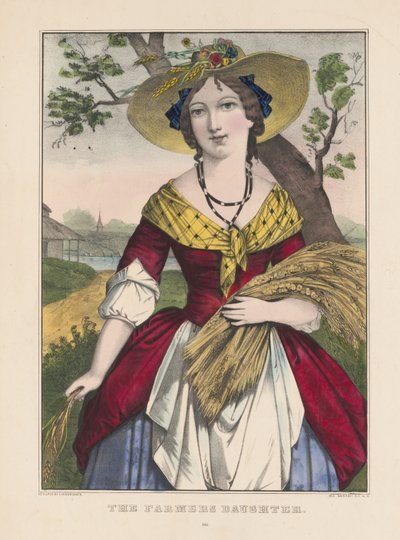 De dochter van de boer door Currier and Ives