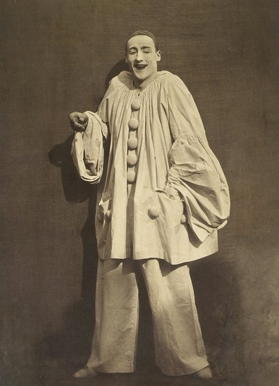 Pierrot Lachend (Charles Deburau), foto door Nadar, ca. 1855 door Nadar