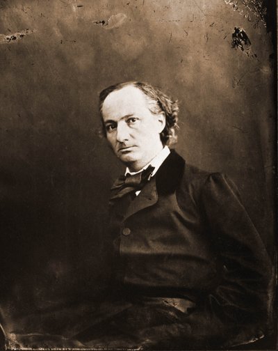Portret van Charles Baudelaire, schrijver door Nadar