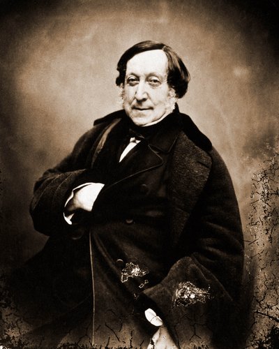 Portret van Gioachino Rossini, componist door Nadar