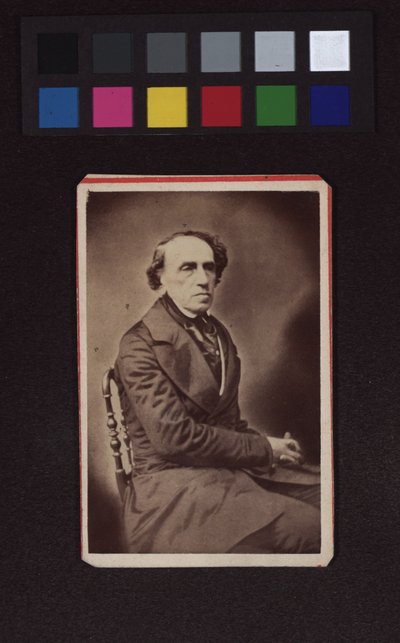 Giacomo Meyerbeer (1791-1864), componist, dirigent, pianist door Nadar