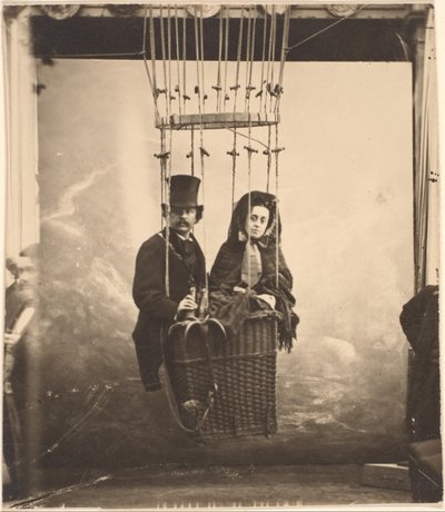 [Nadar met zijn vrouw Ernestine in een ballon] door Nadar