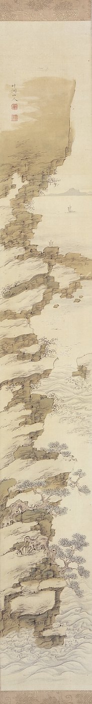 Landschap Aan De Klif Met Boten door Nakabayashi Chikkei