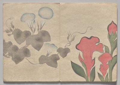 Scène uit Het Kōrin Prentenboek (Deel 1) door Nakamura Hochu