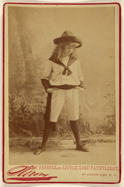 Tommy Russell, als Little Lord Fauntleroy door Napoleon Sarony