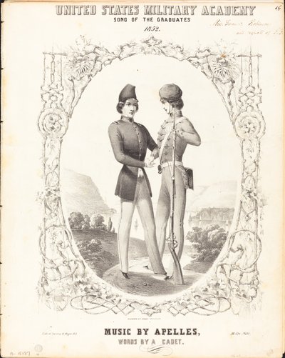 Militaire Academie van de Verenigde Staten, Lied van de Afgestudeerden door Napoleon Sarony, after James McNeill Whistler