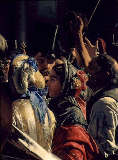Ludovico Manin en Nicolo Tommaseo bevrijd (detail) door Napoleone Mani