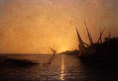 Aan de Nijl door Narcisse Berchere