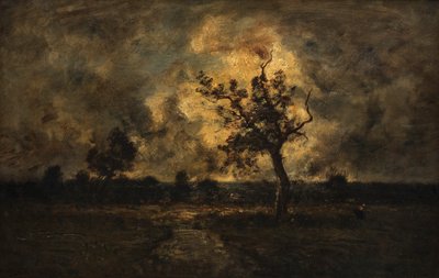 Onweersstemming door Narcisse Virgile Diaz de la Peña