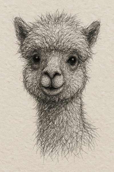 Schattige baby-alpaca door Natalie Bruns