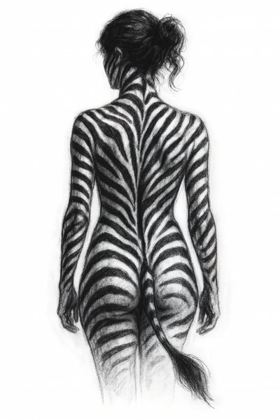 Elegante zebravrouw door Natalie Bruns