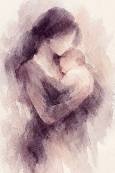 De liefdevolle omhelzing van een moeder door Natalie Bruns