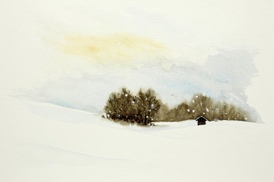 Rustig winterhuisje door Natalie Bruns