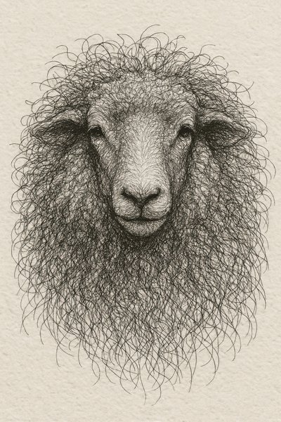 Schapen met een gestructureerde vacht door Natalie Bruns