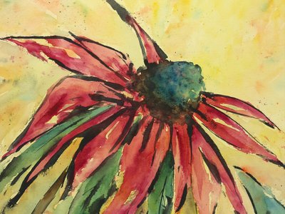 Levendig rode zonnehoed door Natalie Bruns