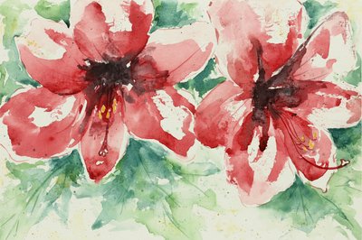 Levendige rode bloemen door Natalie Bruns