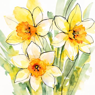Gele narcissen in bloei door Natalie Bruns