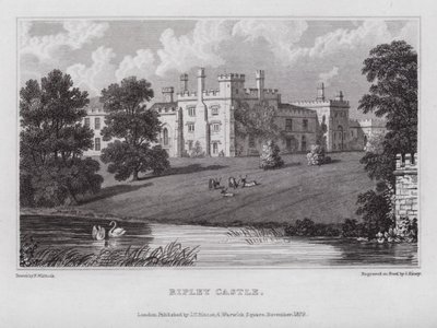 Ripley Castle door Nathaniel (after) Whittock