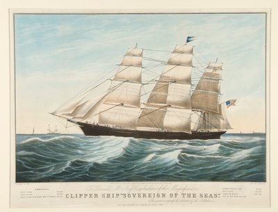 Clipper Schip door Nathaniel Currier