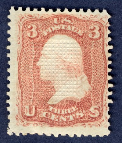 3c Washington E Grill enkel, 1868 door National Bank Note Company