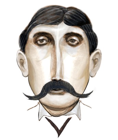Marcel Proust, 2021 (digitaal) door Neale Osborne