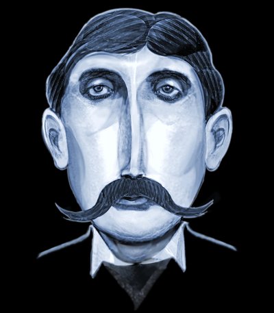 Marcel Proust, 2021 (digitaal) door Neale Osborne