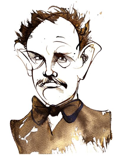 Richard Strauss, Duitse componist en dirigent (1864-1949); karikatuur door Neale Osborne