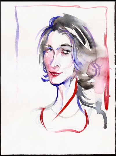 Véronique Gens, 2025 (aquarel) door Neale Osborne
