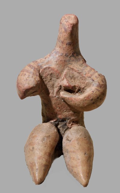 Beschilderd kleifiguurtje van een vrouw, Syrië, ca. 5000 v.Chr. door Neolithic Neolithic