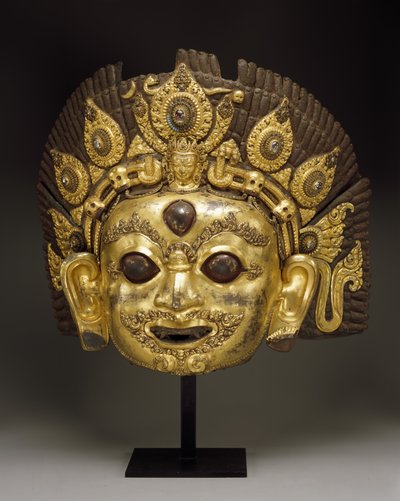 Masker van Bhairava door Nepalese School
