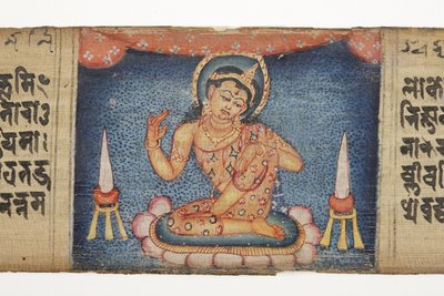 Zittende Bodhisattva, uit de Gandavyuha door Nepalese School