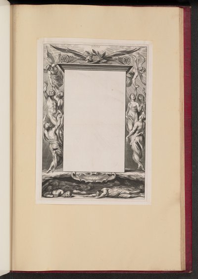Randillustratie met Hemel en Hel "Corpora S.S." door Netherlandish 17th Century