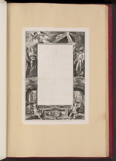 Randillustratie met Heiligen en Scènes uit het Leven van Christus door Netherlandish 17th Century