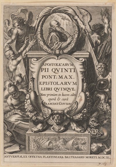 Titelpagina voor Apostolicarvm PII Qvinti Pont. Max... door Netherlandish 17th Century after Sir Peter Paul Rubens