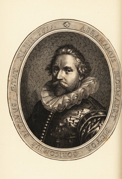 Portret van Abraham Bloemaert, Nederlandse schilder en graveur, Haarlemse Maniërist door Netherlandish School