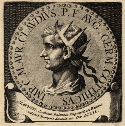 Portret van Romeinse keizer Claudius II door Netherlandish School