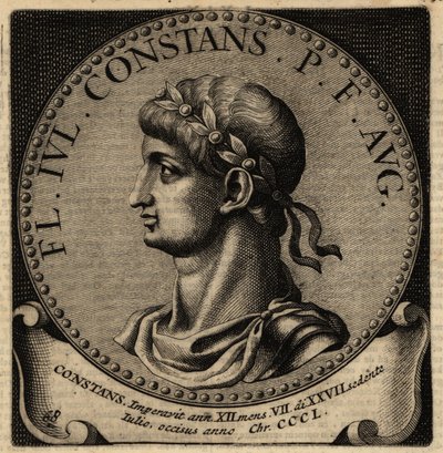 Portret van Romeinse keizer Constans I door Netherlandish School