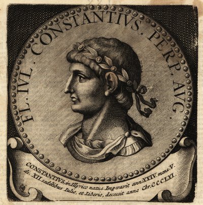 Portret van Romeinse keizer Constantius II door Netherlandish School