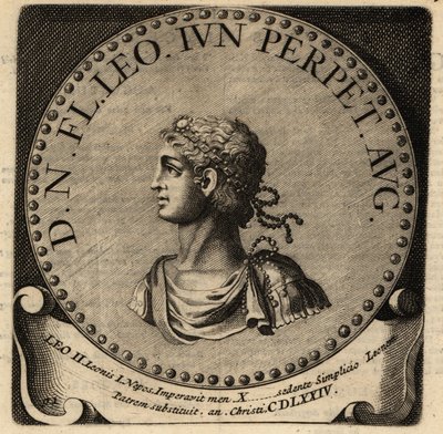 Portret van Romeinse keizer Leo II door Netherlandish School