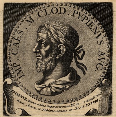 Portret van Romeinse keizer Pupienus door Netherlandish School