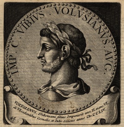 Portret van Romeinse keizer Volusianus door Netherlandish School